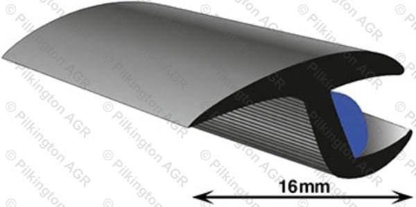 UNIVERSAL MOULDING BLK 16MM X 30M ROLL