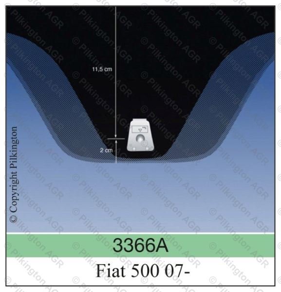 FIAT 500 3D 07-;WS GN SOLAR ENCAP