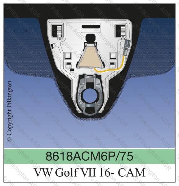 VW E GOLF 07/2016; WS GN SOLAR CAMERA BRAC
