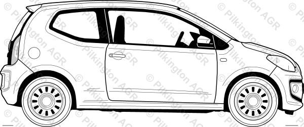 VW UP 3D HBK 2011; R RQ GY PRIVACY ENCAP